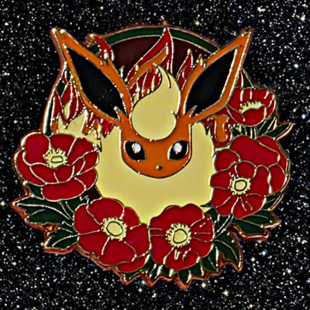 Complete Eeveelution Floral Pokémon Enamel Pin Set – 9 Piece Collector’s Lot - Picture 7 of 11